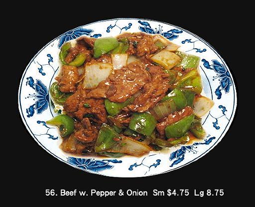 56. Beef w. Pepper & Onion 56. Beef w. Pepper & Onion